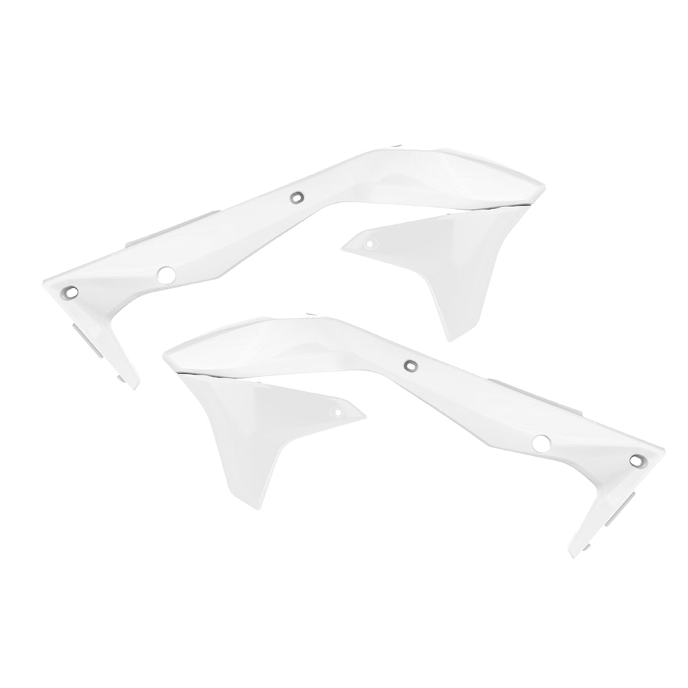 Polisport Rad Radiator Scoops Tank Panels For Kawasaki KX 450F White 2016-2018